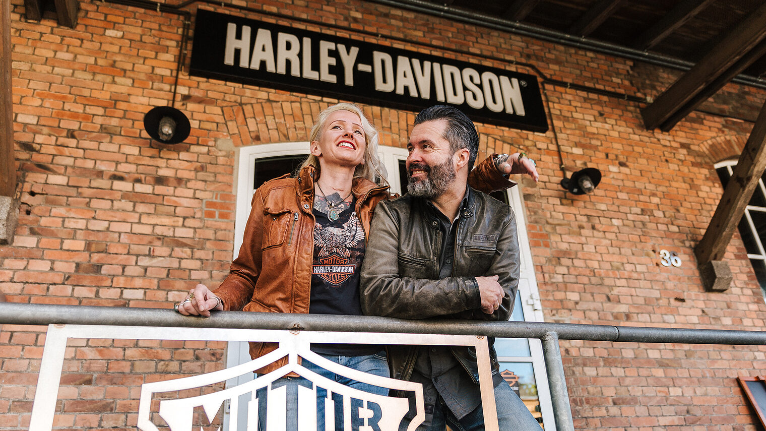 Harley Station Unternehmerpaar