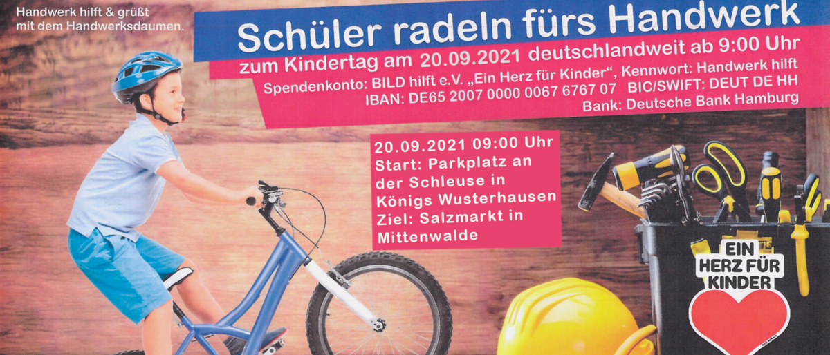 Radeln fürs Handwerk - Mission Handwerk hilft