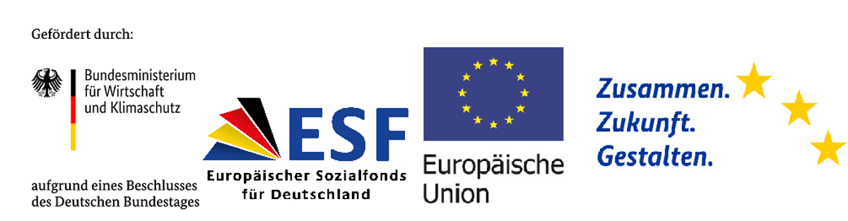 Logoleiste Bundeswirtschaftsministerium ESF ab 2021