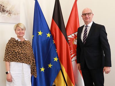 Antrittsbesuch Corina Reifenstein Dietmar Woidke