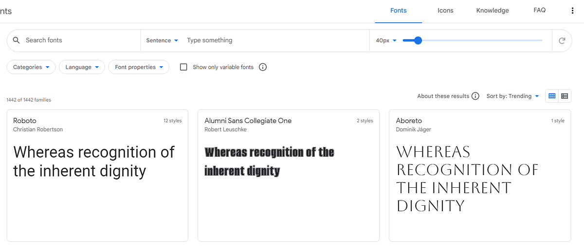 Google Fonts