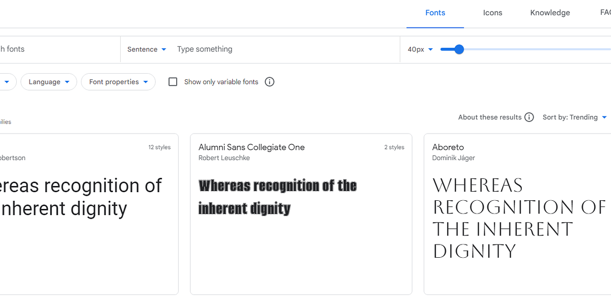 Google Fonts