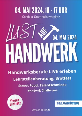 Lust aufs Handwerk Plakat