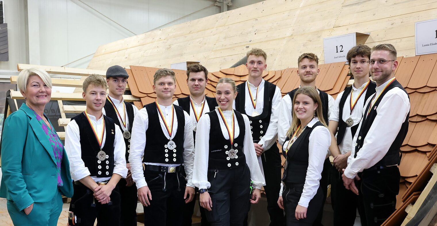 Gruppe Präsidentin Bundeswettbewerb Dachdecker