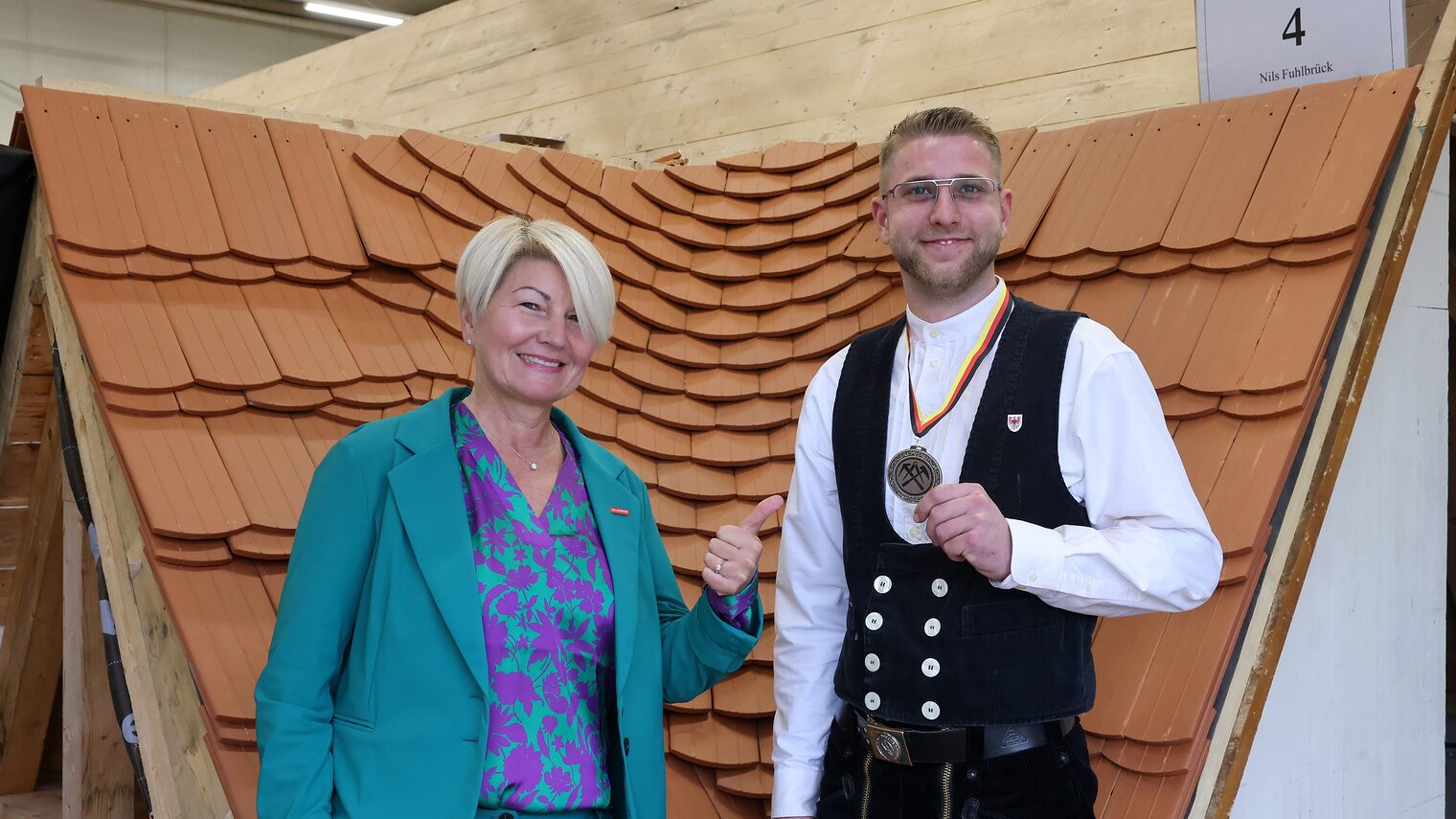 Präsidentin Nils Fuhlbrück Bundeswttbewerb Dachdecker