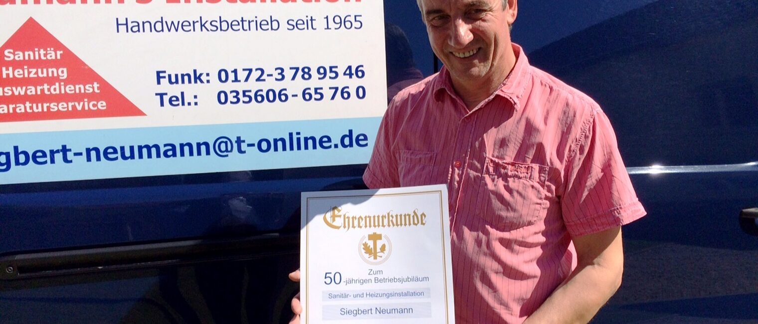 Siegbert Neumann 50 Jahre Betriebsjubiläum