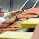 Großräschen Lehrbauhof der Handwerkskammer Cottbus Leistungswettbewerb des Deutschen Handwerks Dachdecker Mirko Mroos