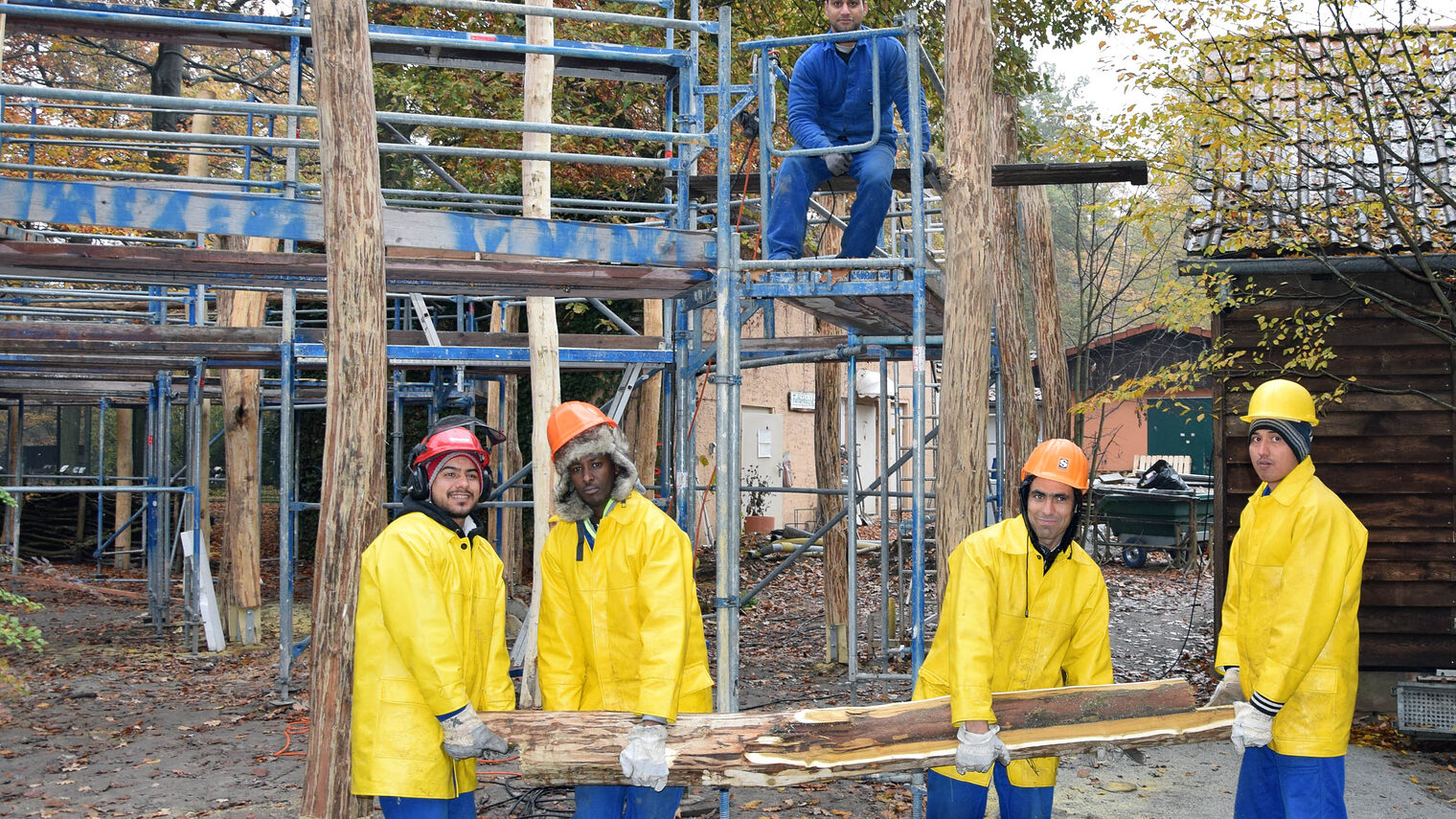 Flüchtlinge im Tierpark