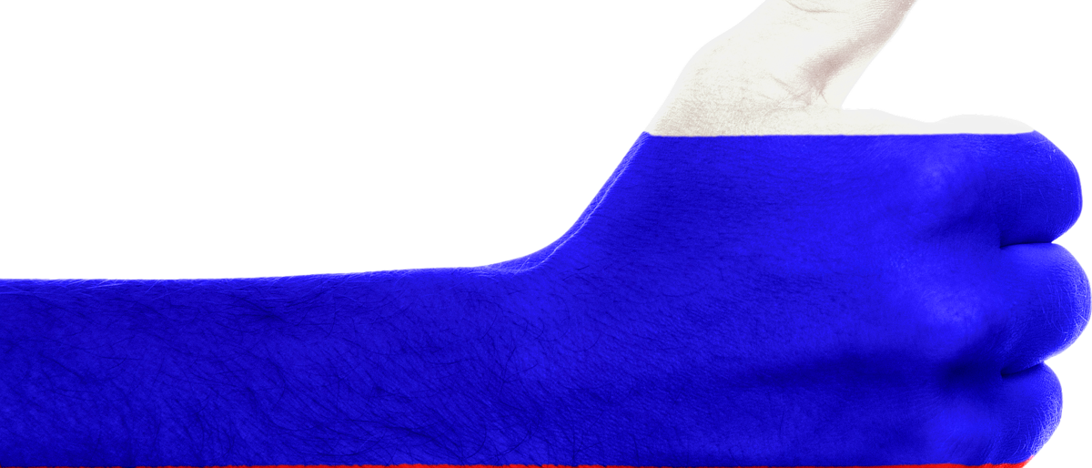 Russland Daumen Flagge