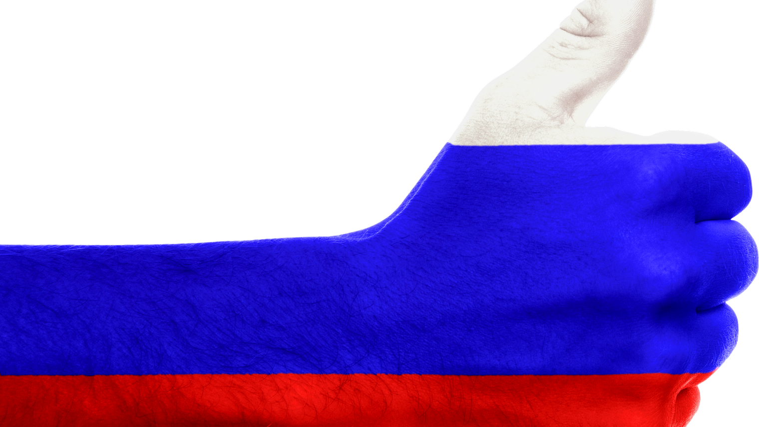 Russland Daumen Flagge