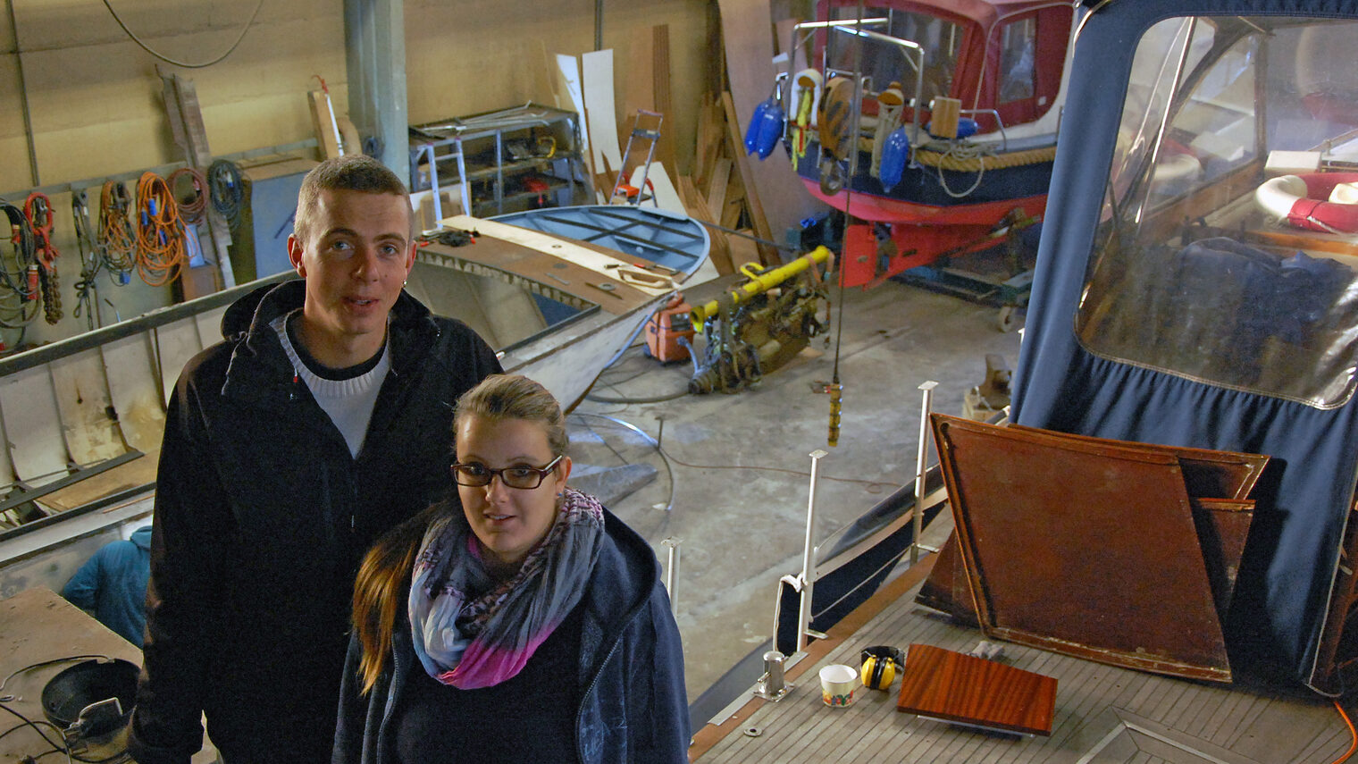 Im Yachtzentrum Dahme-Spree in der Werftstraße (Niederlehme) herrscht im Winter Hochkonjunktur. Die Boote stapeln sich, kein Liegeplatz auf dem rund 6.000 Quadratmeter großen Gelände ist mehr frei. 