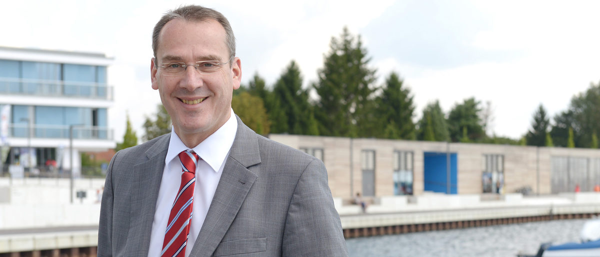 Senftenberg Stadthafen B¿rgermeister Andreas Fredrich (SPD)