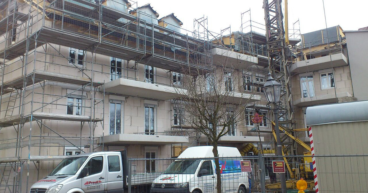 Baustelle Mittenwalde der Firma Preuß Bau