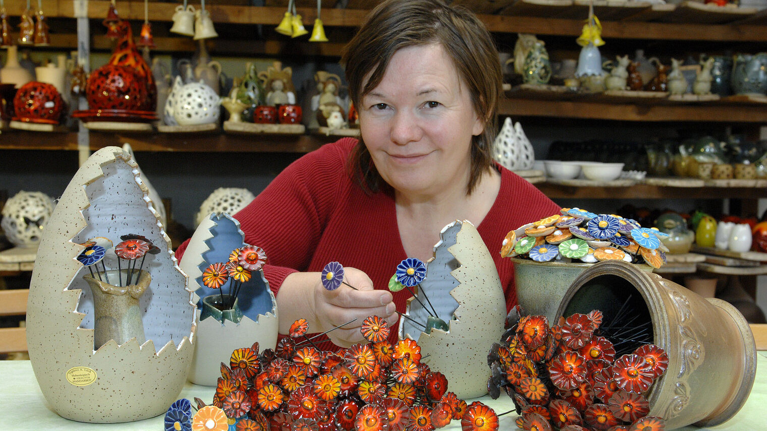 Lust auf Kunsthandwerk Anett Lück, Töpfermeisterin aus Hohenleipisch, Tage des europäischen Kunsthandwerks