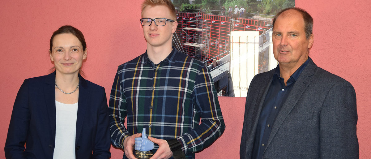 Lehrling des Monats März 2018 Konrad Dobra