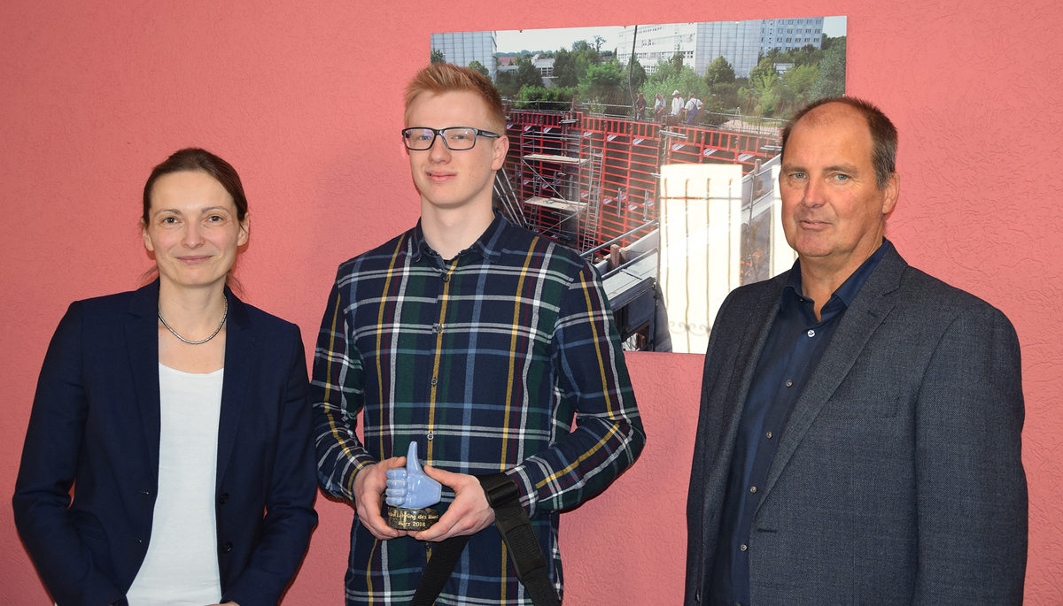Lehrling des Monats März 2018 Konrad Dobra