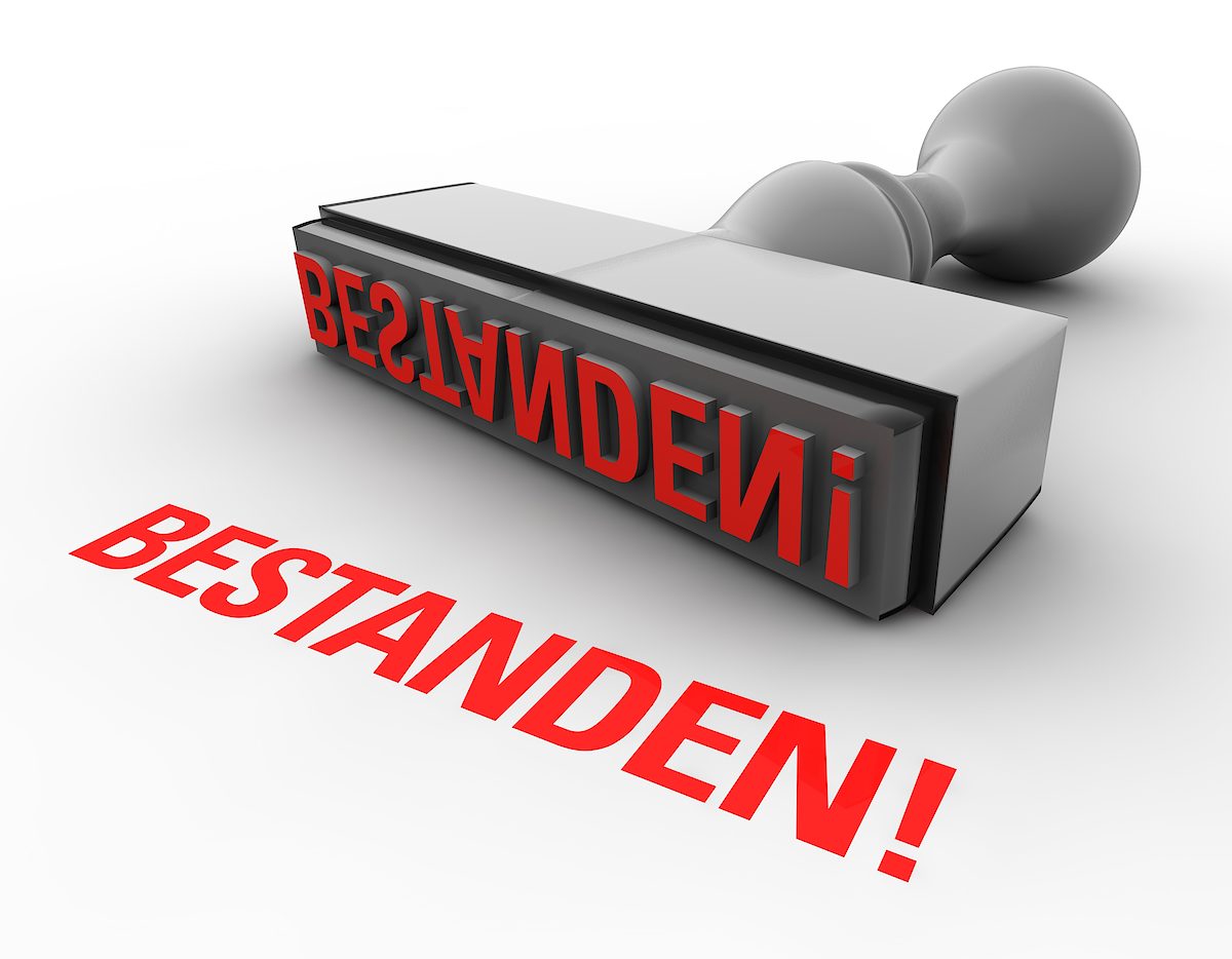 Prüfung bestanden