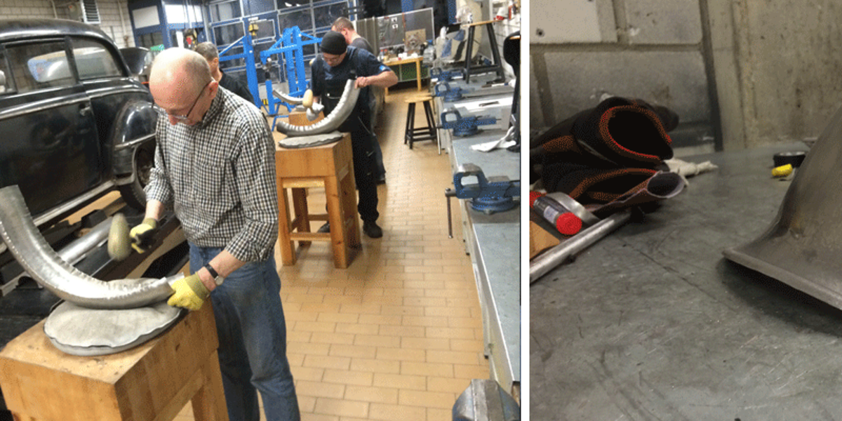 Erlernen Sie Blechbearbeitung in der Oldtimer Akademie der Handwerkskammer.