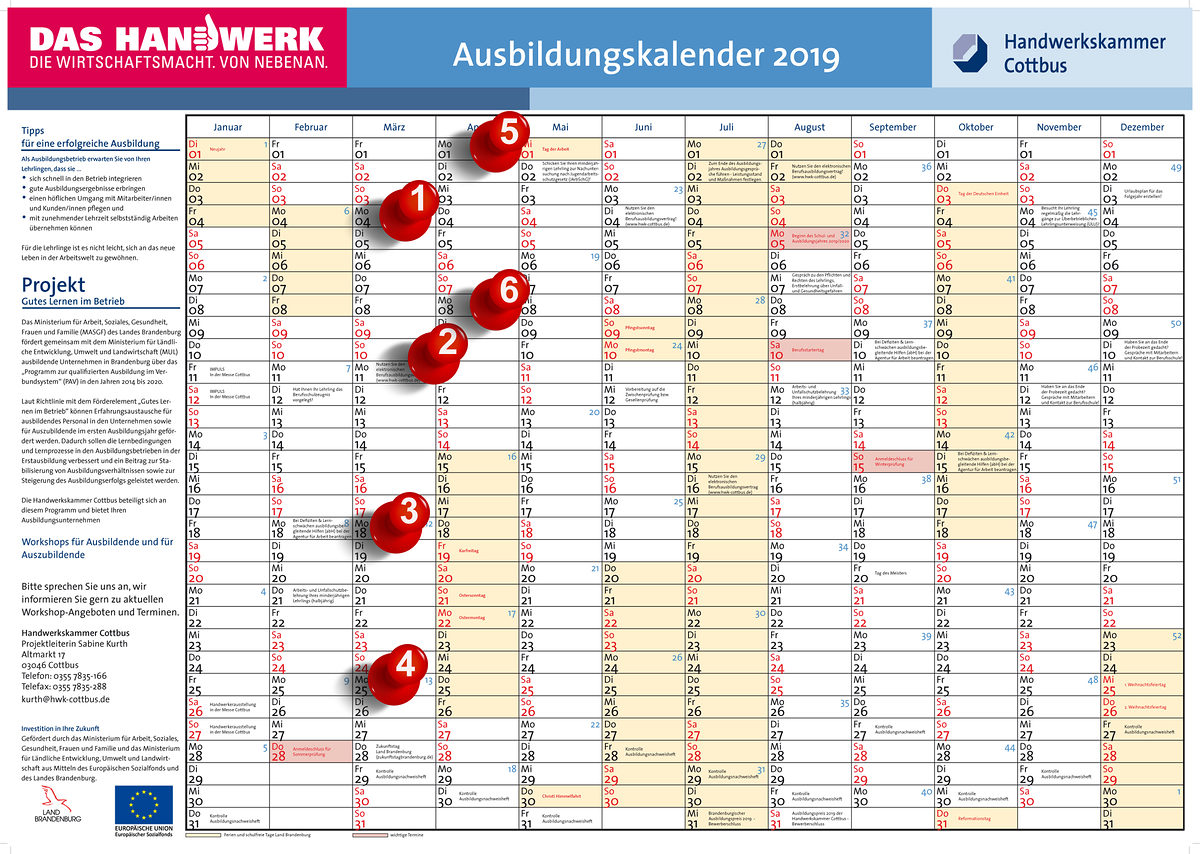 Ausbildungskalender Teil 6