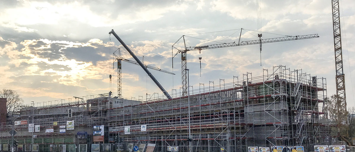 Baustelle Cottbus Innenstadt Konjunktur Frühjahr 2019