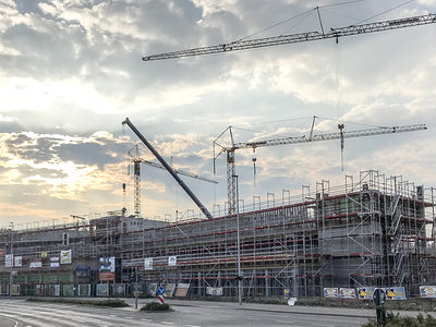 Baustelle Cottbus Innenstadt Konjunktur Frühjahr 2019
