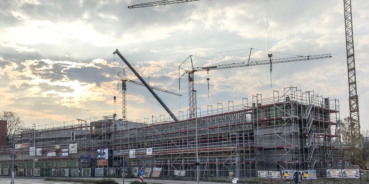 Baustelle Cottbus Innenstadt Konjunktur Frühjahr 2019