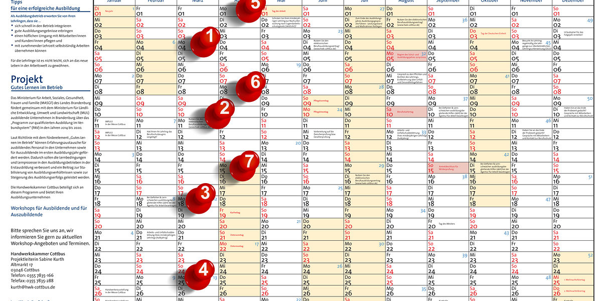 Ausbildungskalender Serie Teil 7