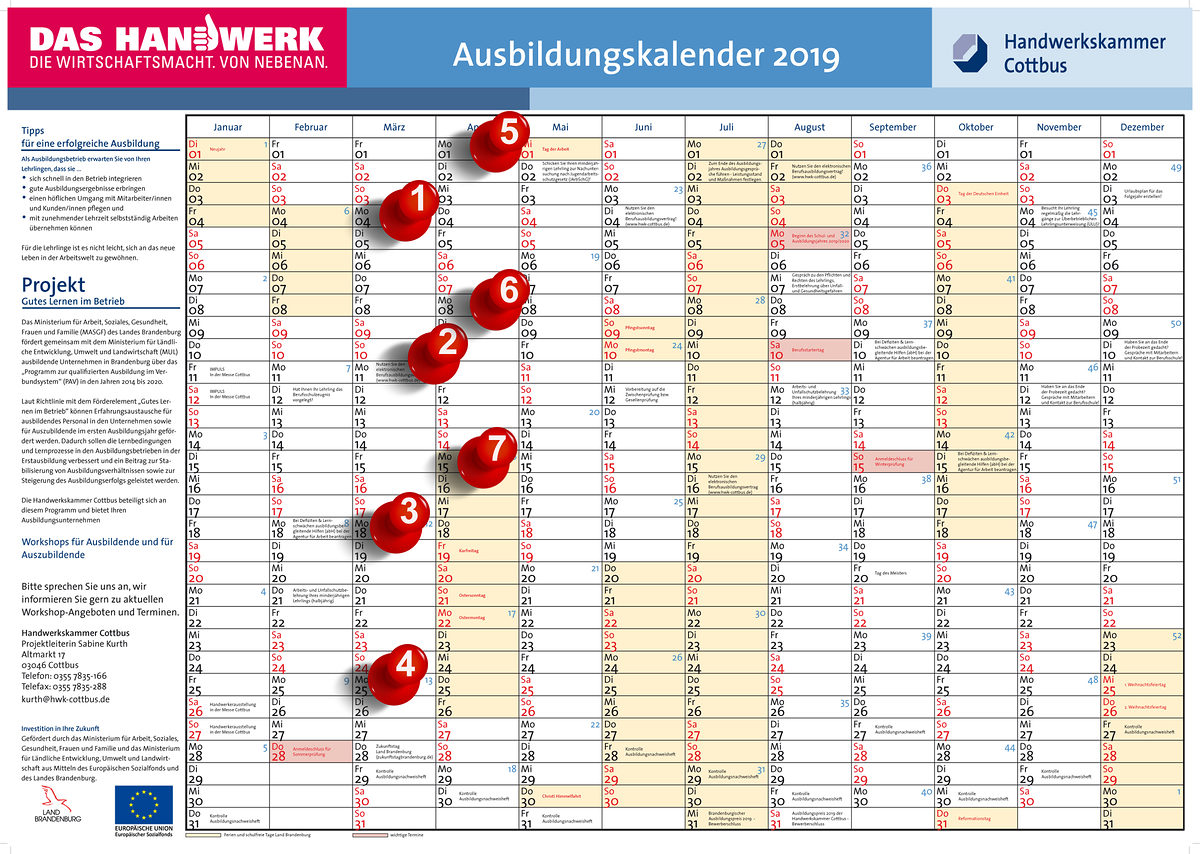Ausbildungskalender Serie Teil 7