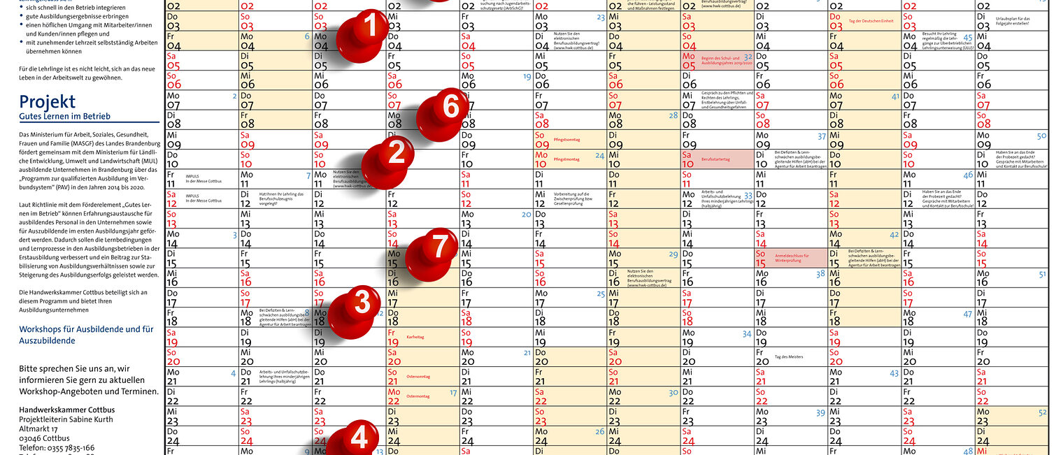 Ausbildungskalender Serie Teil 7