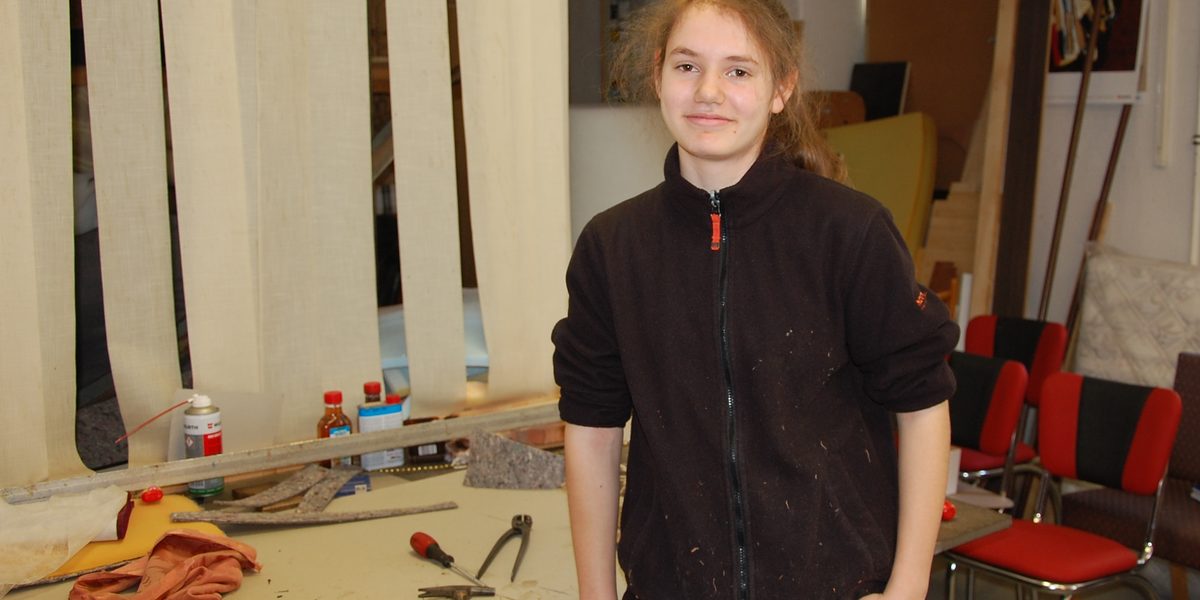Praktikantin Katharina Breitfeld
