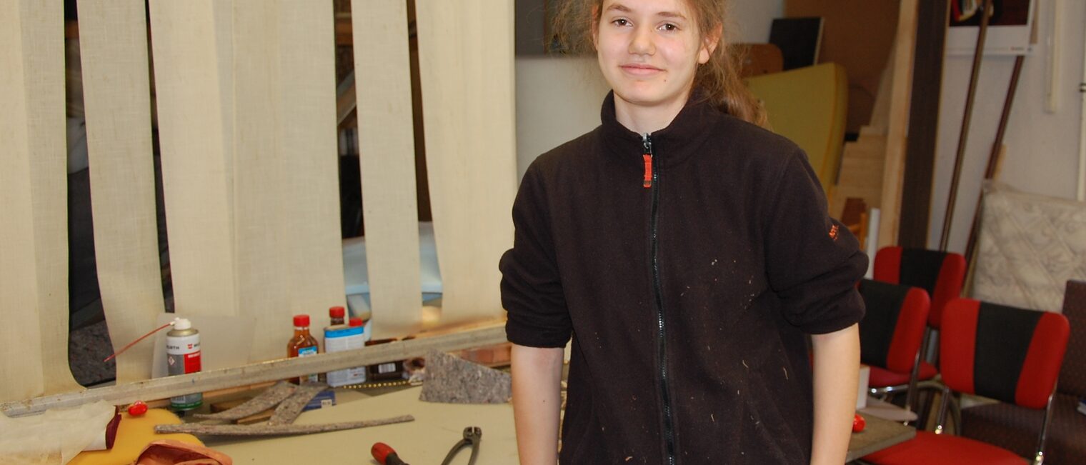 Praktikantin Katharina Breitfeld