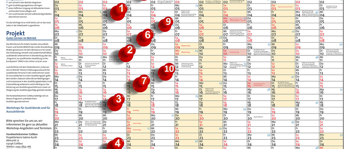 Ausbildungskalender Mai 2019