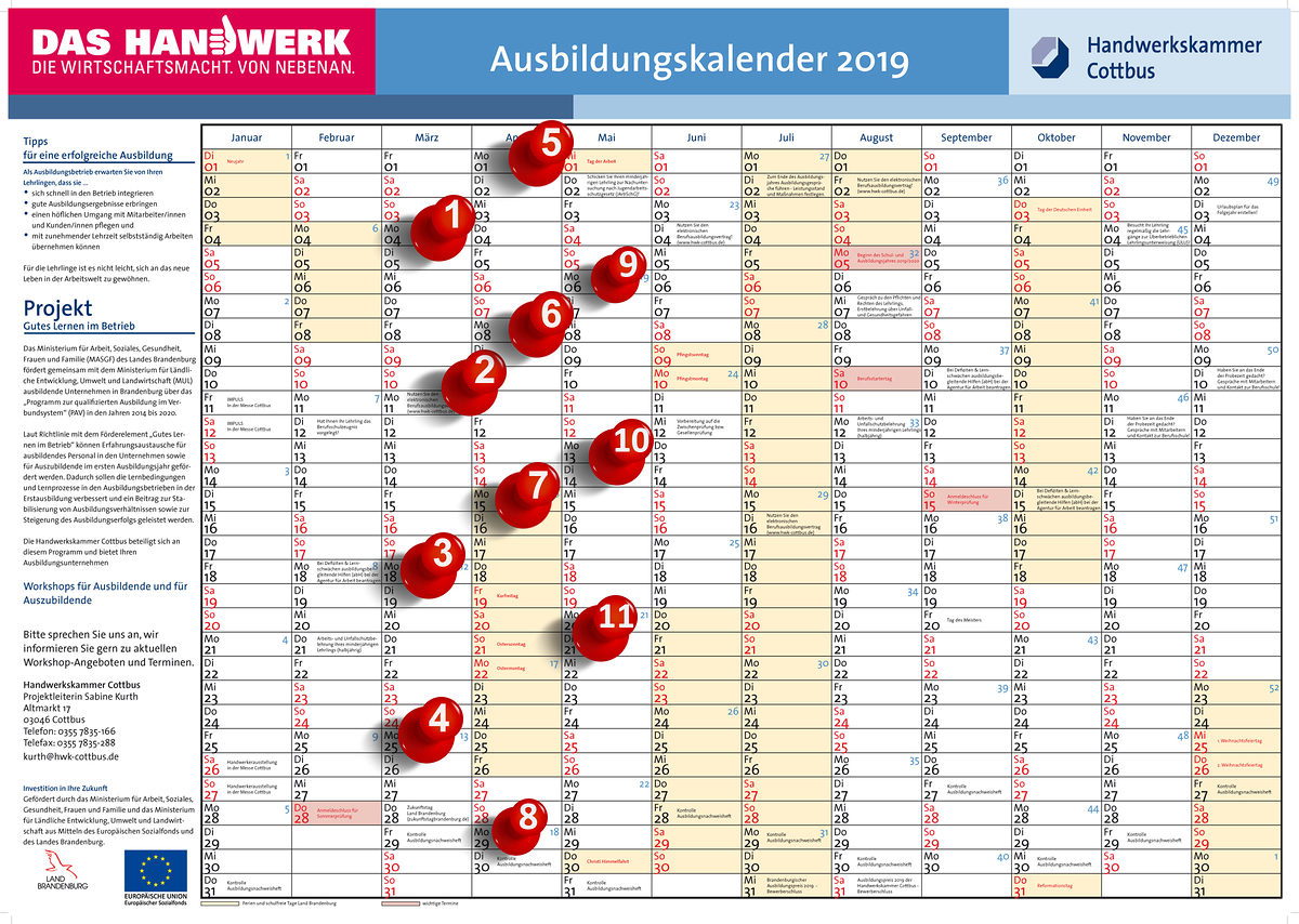 Ausbildungskalender Teil 11