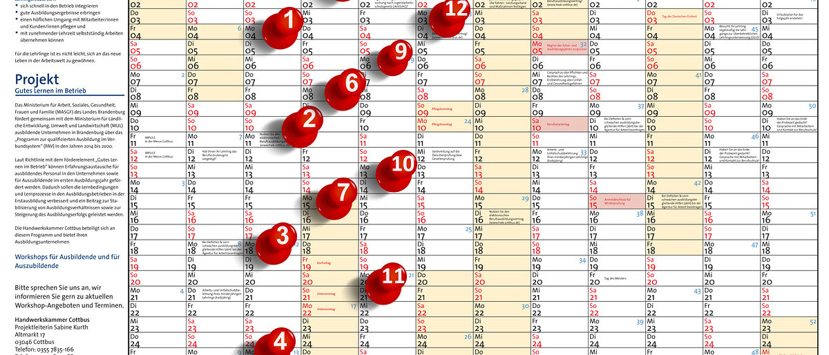 Ausbildungskalender Serie 12