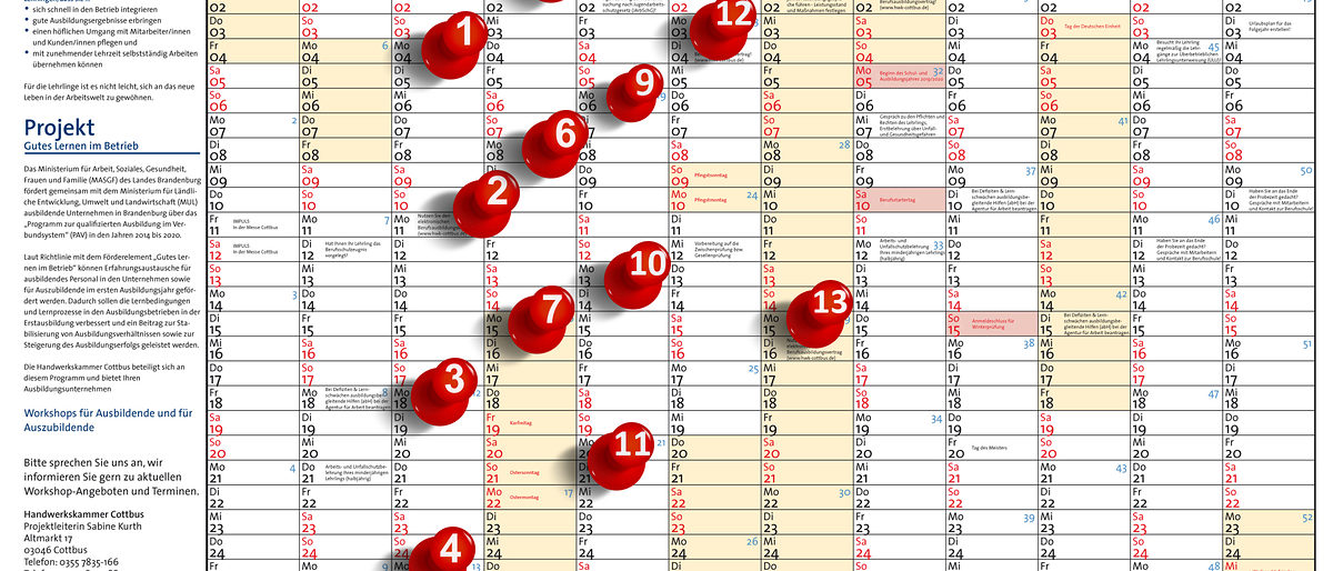 Ausbildungskalender 15. Juli 2019