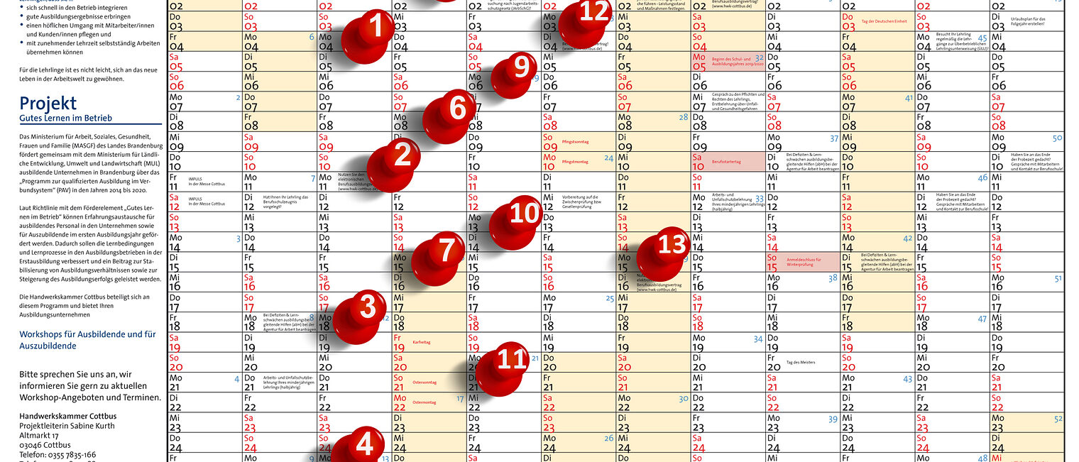 Ausbildungskalender 15. Juli 2019