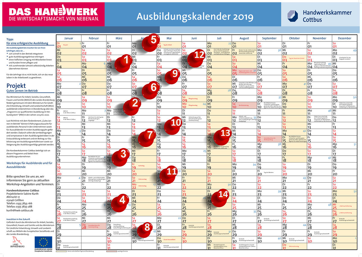 Teil 14 Ausbildungskalender 24 Juli 2019