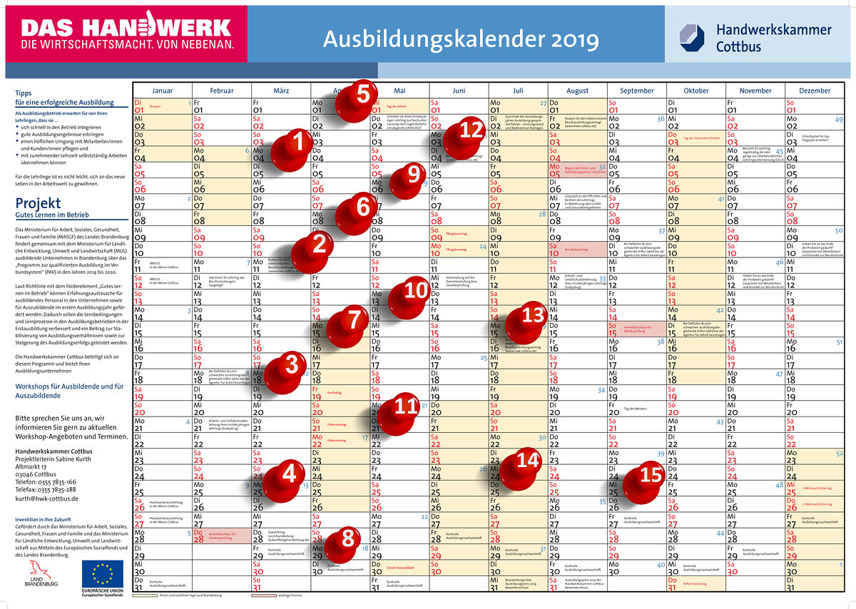 Ausbildungskalender Serie Teil 15