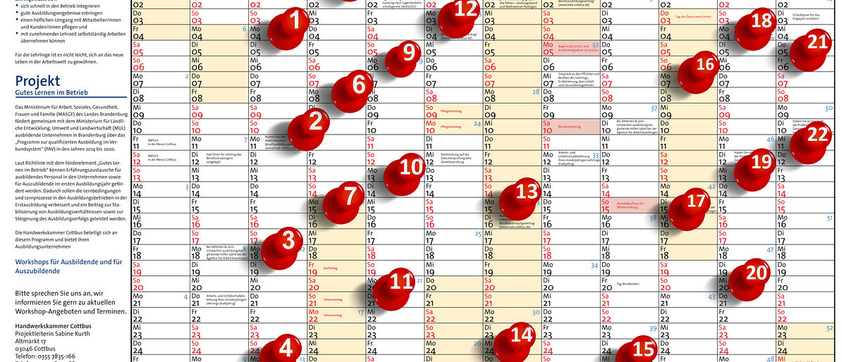22 Ausbildungskalender Serie