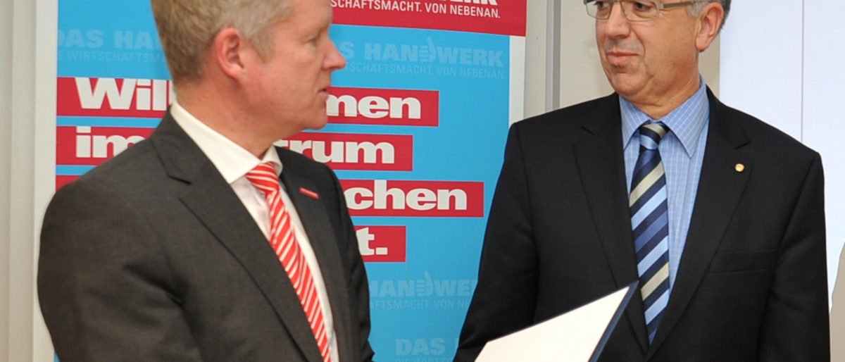 Handwerkszeichen in Gold