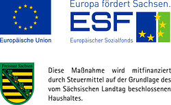 ESF Logo ÜLU Sachsen