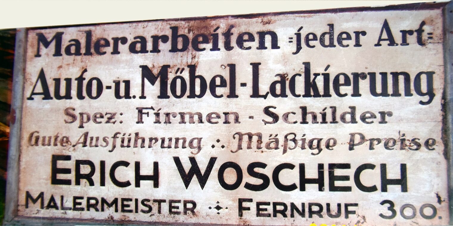 Malermeister Uwe Woschech Schild