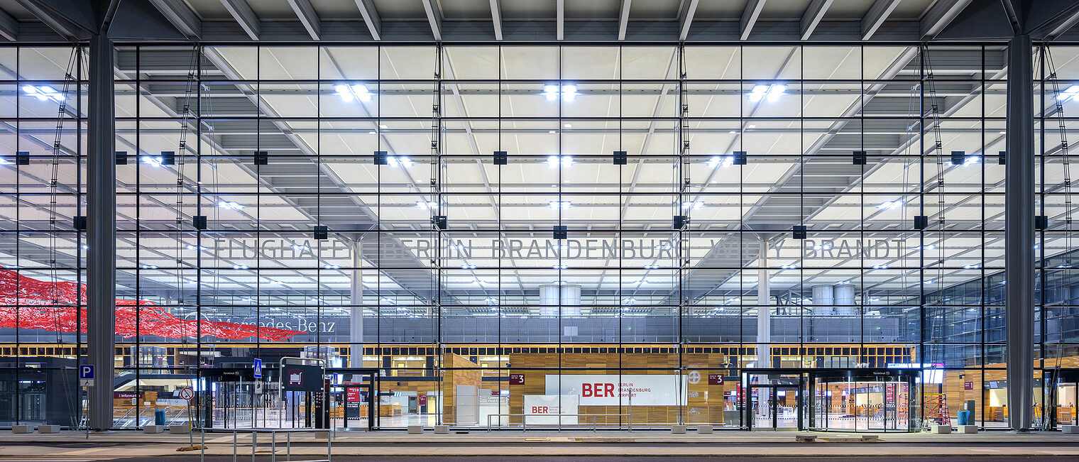 Baustelle des zukünftigen Flughafens BER