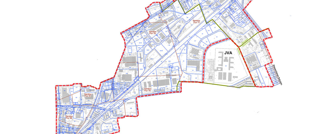 Kartenausschnitt Vorkaufsrecht Cottbus