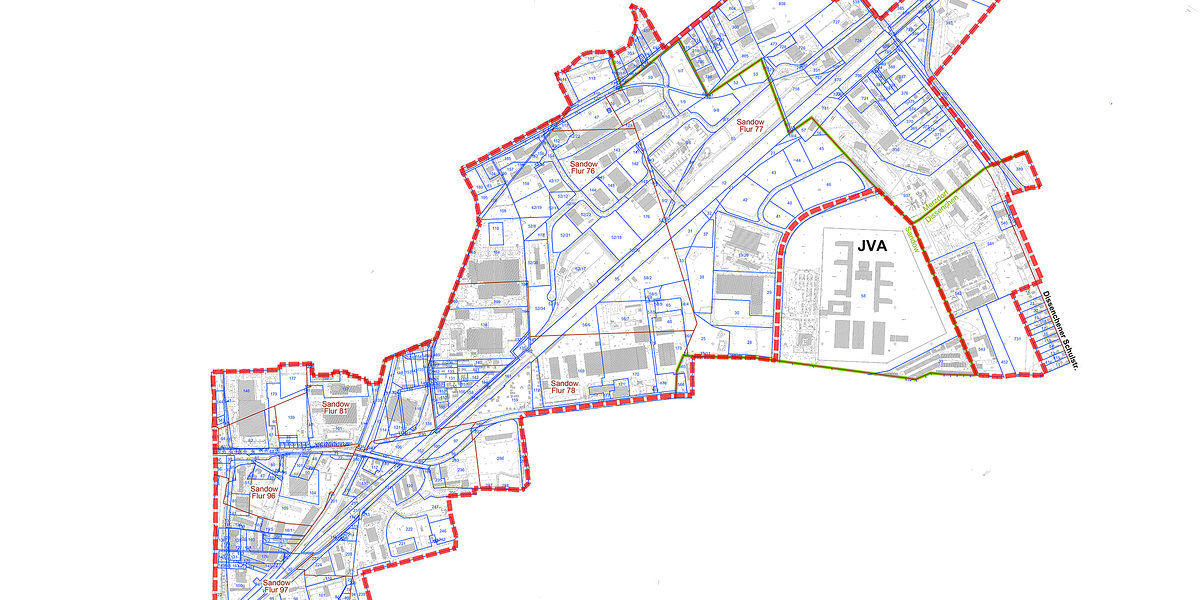 Kartenausschnitt Vorkaufsrecht Cottbus