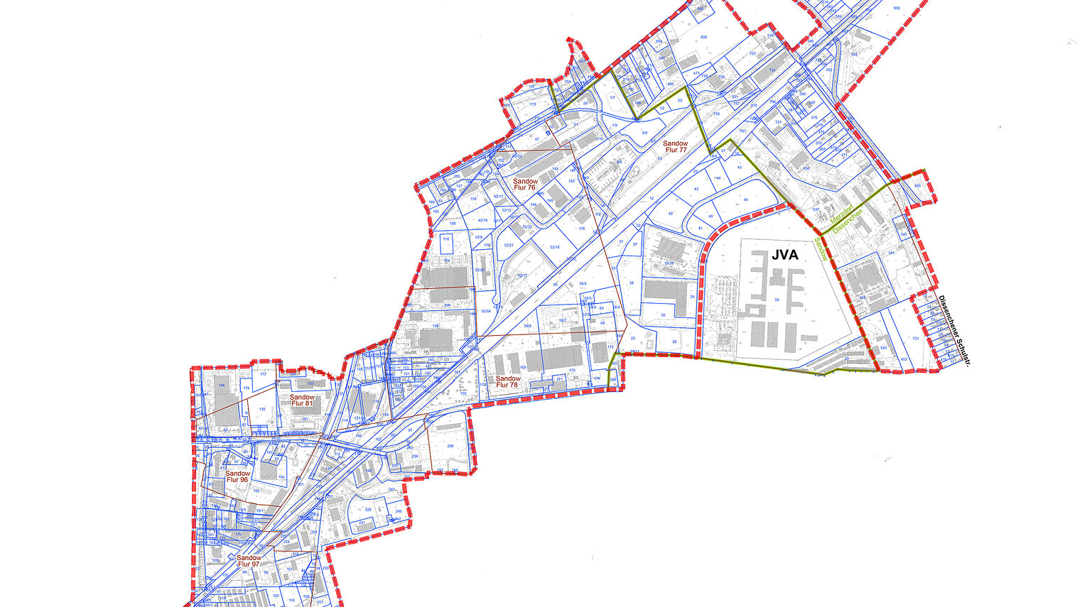 Kartenausschnitt Vorkaufsrecht Cottbus