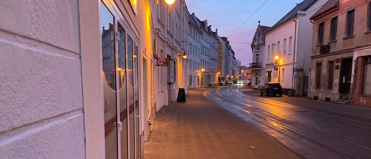 Symbolfoto leere Ebertstraße Cottbus