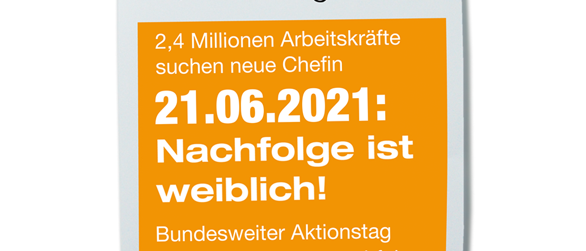 Banner Aktionstag Nachfolge ist weiblich