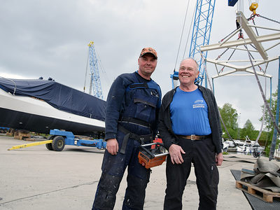 Bootswerft Jürgen Wendisch mit Sohn