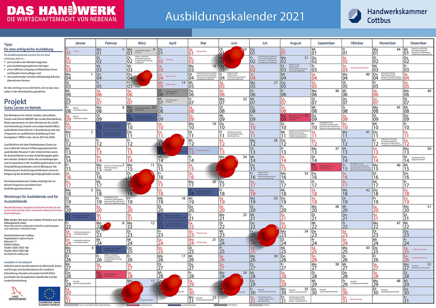 10 Ausbildungskalender 2021